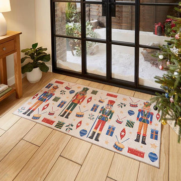 Washable Christmas Nutcracker Multi Flatweave Rug-Think Rugs-Rug Love - The Most Loved Rug Store